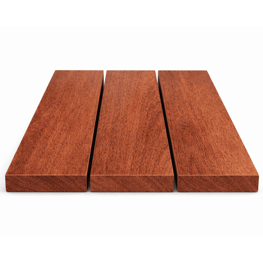 Планкен прямой из мербау, 19x140x1500-4200 мм.