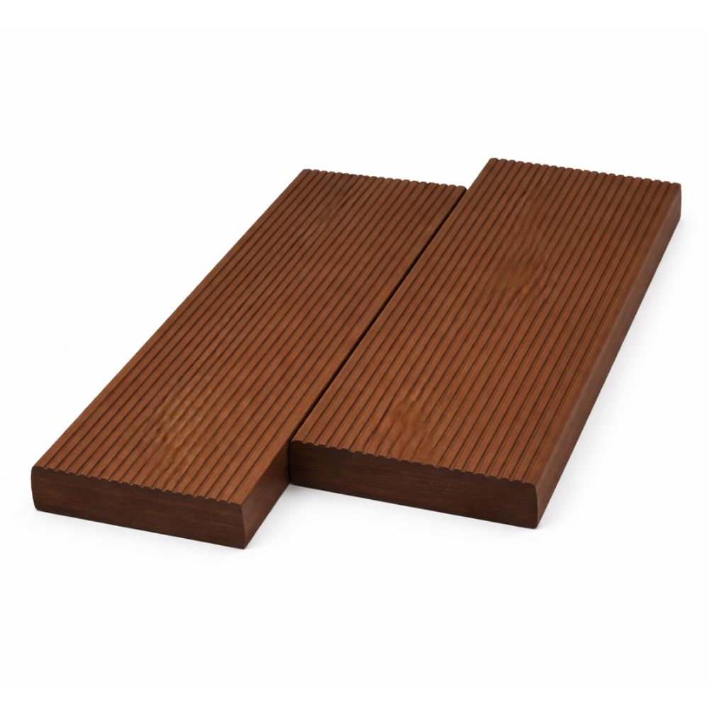 Террасная доска из термоясеня, вельвет, 20 мм., длина 800-3000 мм., сорт "Экстра"