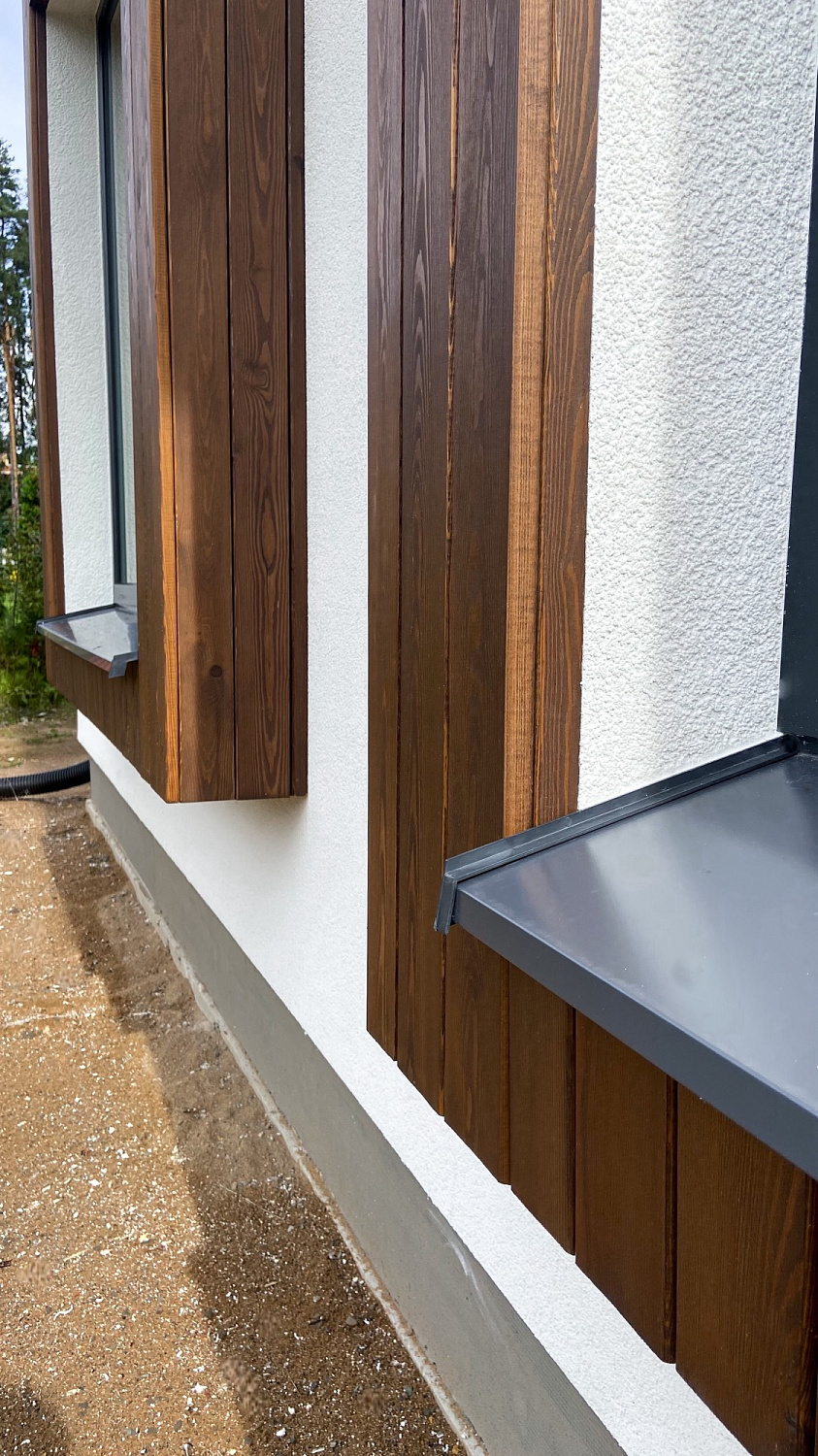 Планкен из лиственницы, 20*90 мм., сорт "А", цвет "Коньяк"